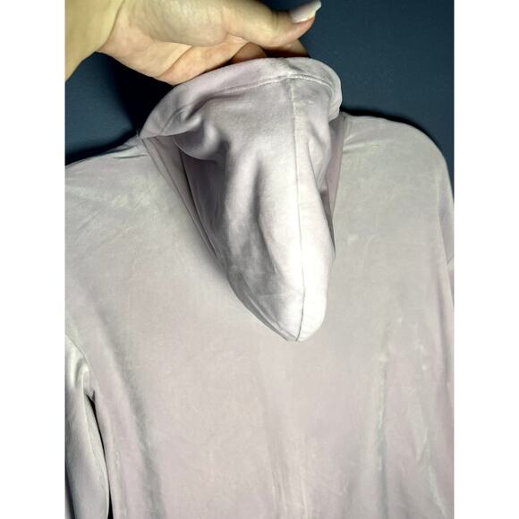 More Than Magic Velour Hoodie Girls Size X-Large 12-14 Lilac Sequin Zip Up - Picture 6 of 12